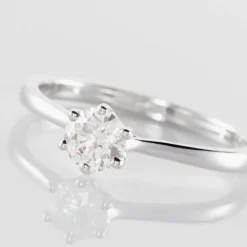 Bague Solitaire Athena Or Blanc Diamant