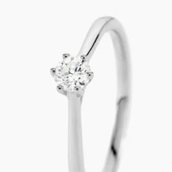 Bague Solitaire Athena Or Blanc Diamant