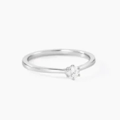 Bague Solitaire Athena Or Blanc Diamant