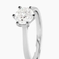 Bague Solitaire Athena Or Blanc Diamant
