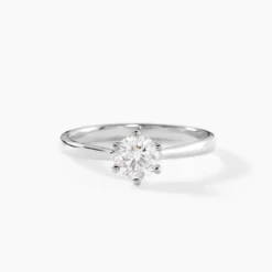 Bague Solitaire Athena Or Blanc Diamant