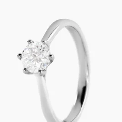 Bague Solitaire Athena Or Blanc Diamant