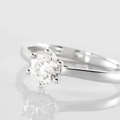 Bague Solitaire Athena Or Blanc Diamant