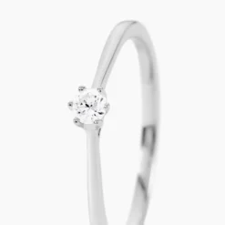 Bague Solitaire Athena Or Blanc Diamant