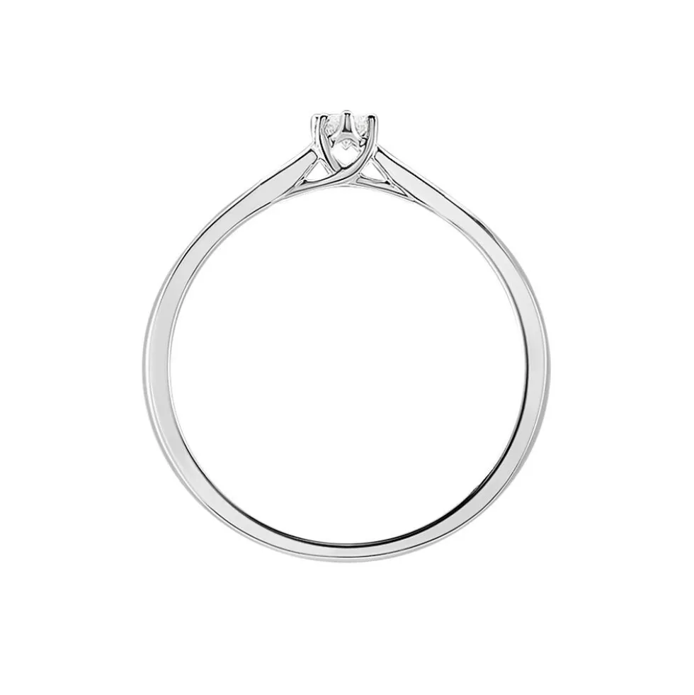 Bague Solitaire Athena Or Blanc Diamant