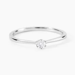 Bague Solitaire Athena Or Blanc Diamant