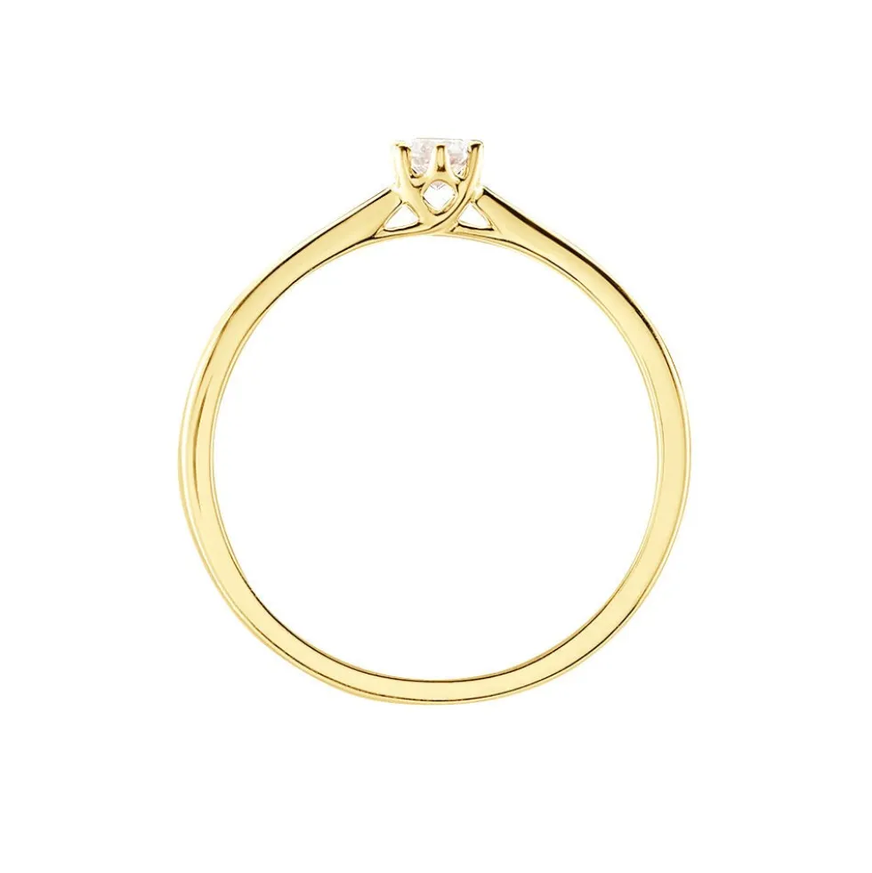 Bague Solitaire Athena Or Jaune Diamant