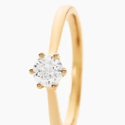 Bague Solitaire Athena Or Jaune Diamant