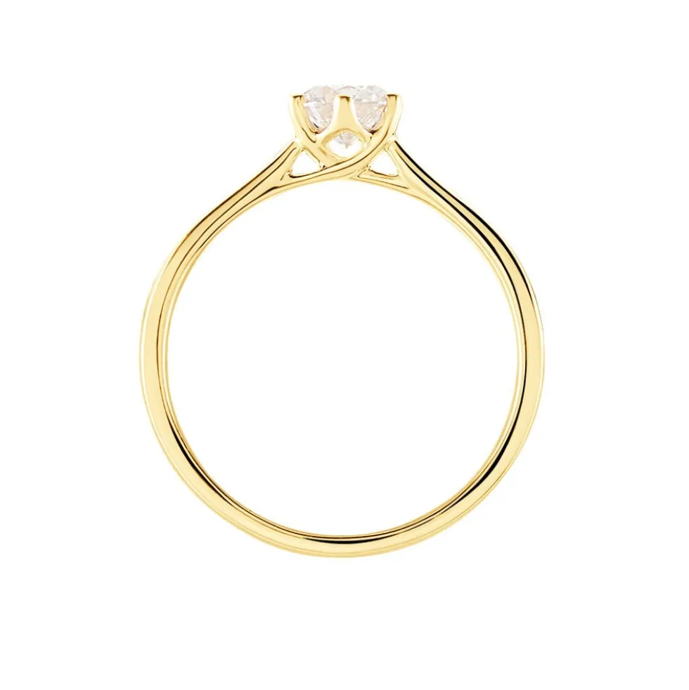 Bague Solitaire Athena Or Jaune Diamant
