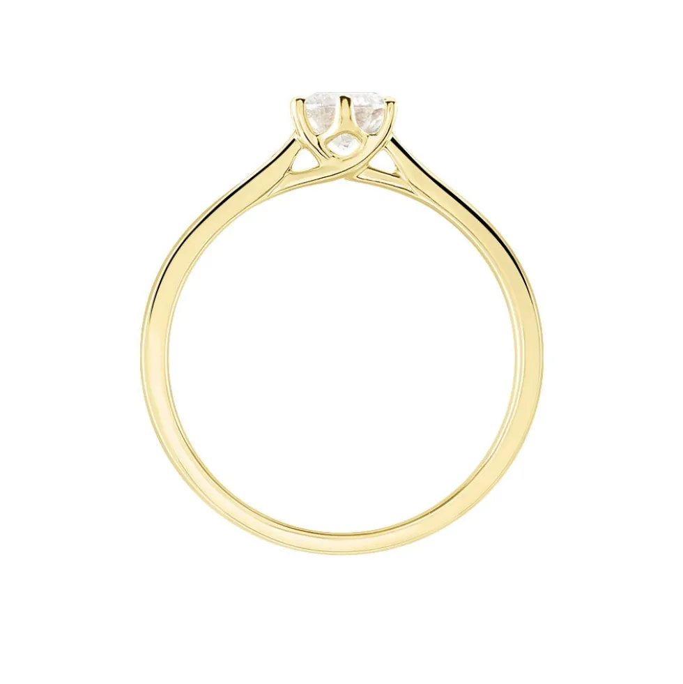 Bague Solitaire Athena Or Jaune Diamant