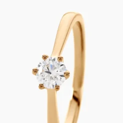 Bague Solitaire Athena Or Jaune Diamant