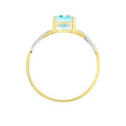 Bague Solitaire Bonnie Or Bicolore Topaze