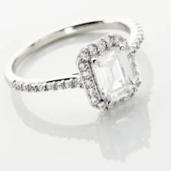 Bague Solitaire Cadmos Argent Blanc Oxyde De Zirconium