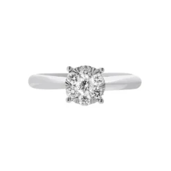 Bague Solitaire Dream Or Blanc Diamant