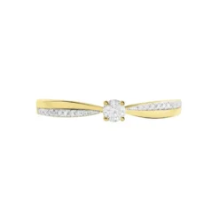 Bague Solitaire Finesse Or Jaune Diamant