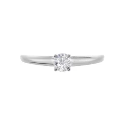 Bague Solitaire Flora Or Blanc Diamant