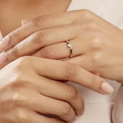 Bague Solitaire Francienne Or Bicolore Diamant