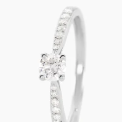 Bague Solitaire Hemera Or Blanc Diamant