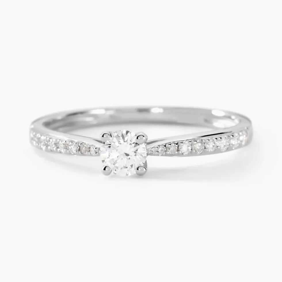 Bague Solitaire Hemera Or Blanc Diamant