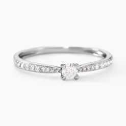 Bague Solitaire Hemera Or Blanc Diamant