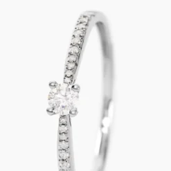 Bague Solitaire Hemera Or Blanc Diamant