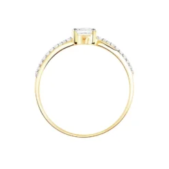 Bague Solitaire Jessa Or Jaune Oxyde De Zirconium