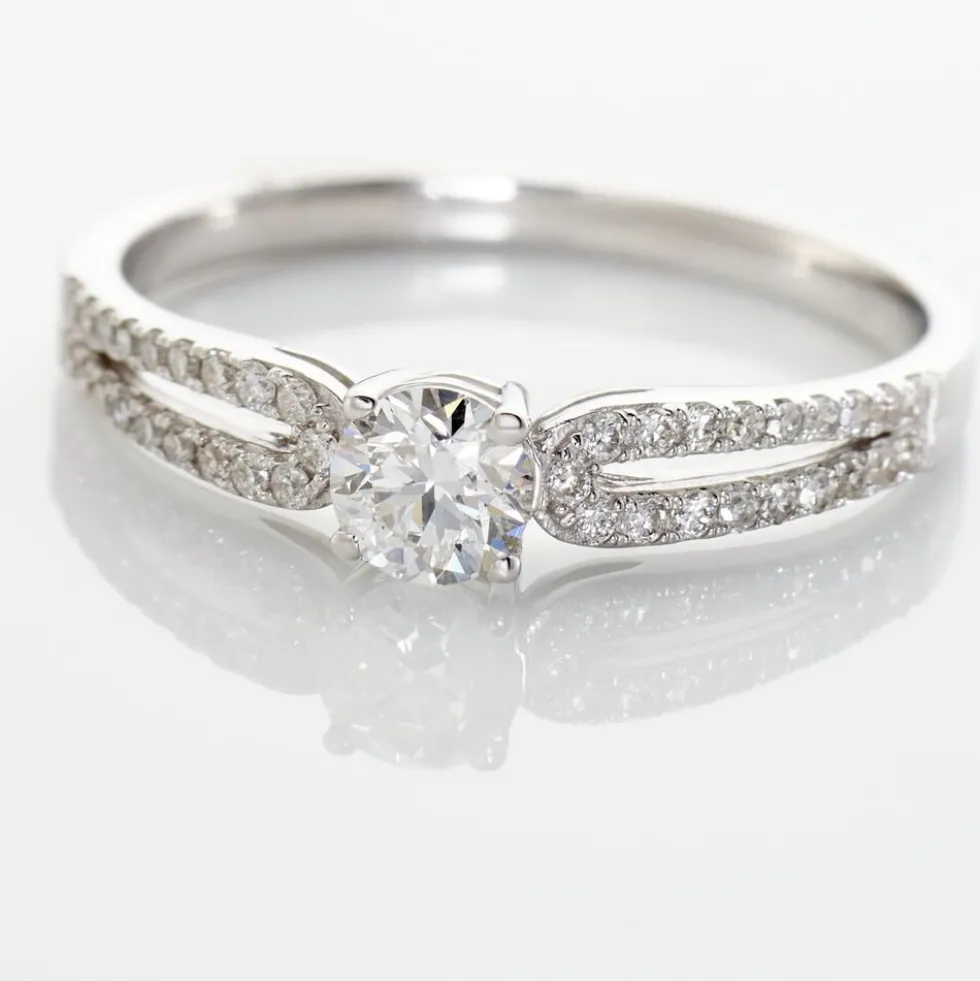 Bague Solitaire Katalina Or Blanc Diamant