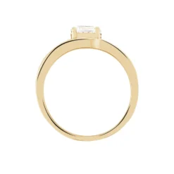 Bague Solitaire Khali Plaqué Or Jaune Oxyde De Zirconium