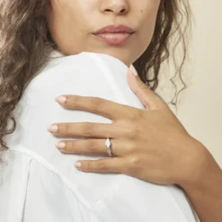 Bague Solitaire Mady Argent Blanc Oxyde De Zirconium