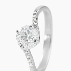 Bague Solitaire Maelane Argent Blanc Oxyde De Zirconium