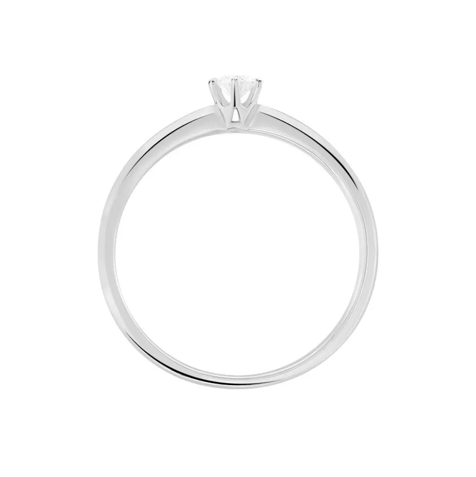 Bague Solitaire Mai-li Or Blanc Diamant