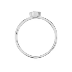 Bague Solitaire Mathylda Argent Blanc Oxyde De Zirconium