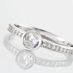 Bague Solitaire Mathylda Argent Blanc Oxyde De Zirconium