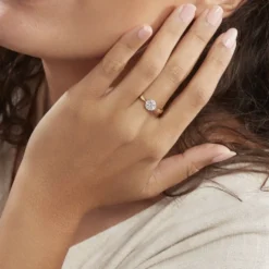 Bague Solitaire Maurena Or Jaune Oxyde De Zirconium