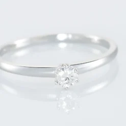 Bague Solitaire Natalia Or Blanc Diamant