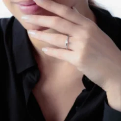 Bague Solitaire Natalia Or Blanc Diamant
