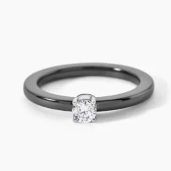 Bague Solitaire Nigelia Argent Blanc Oxyde De Zirconium