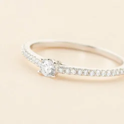Bague Solitaire Or Blanc Nyala Diamants