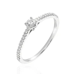 Bague Solitaire Or Blanc Nyala Diamants