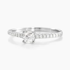 Bague Solitaire Or Blanc Nyala Diamants