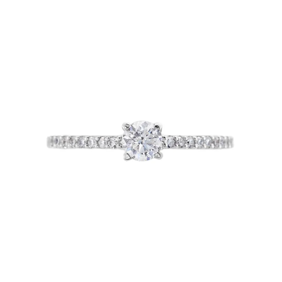 Bague Solitaire Or Blanc Nyala Diamants