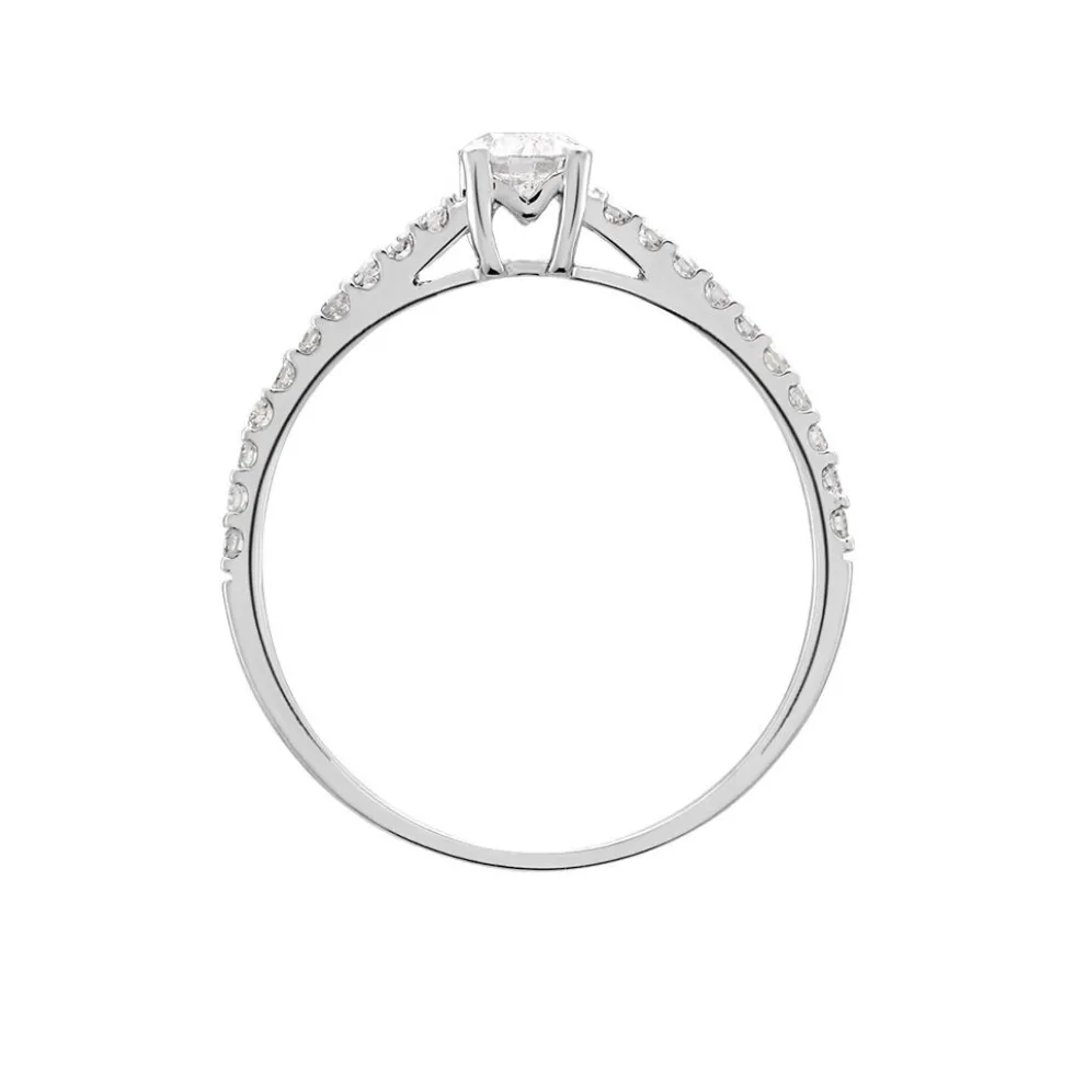 Bague Solitaire Or Blanc Nyala Diamants