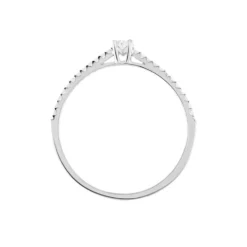 Bague Solitaire Or Blanc Nyala Diamants