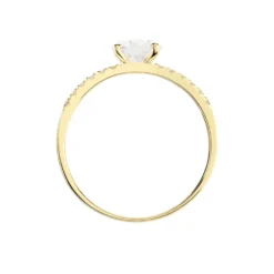 Bague Solitaire Or Jaune Cesarine Oxyde De Zirconium