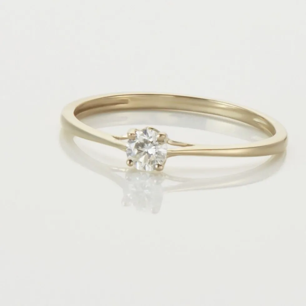 Bague Solitaire Or Jaune Solenia Diamant