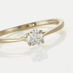 Bague Solitaire Or Jaune Solenia Diamant
