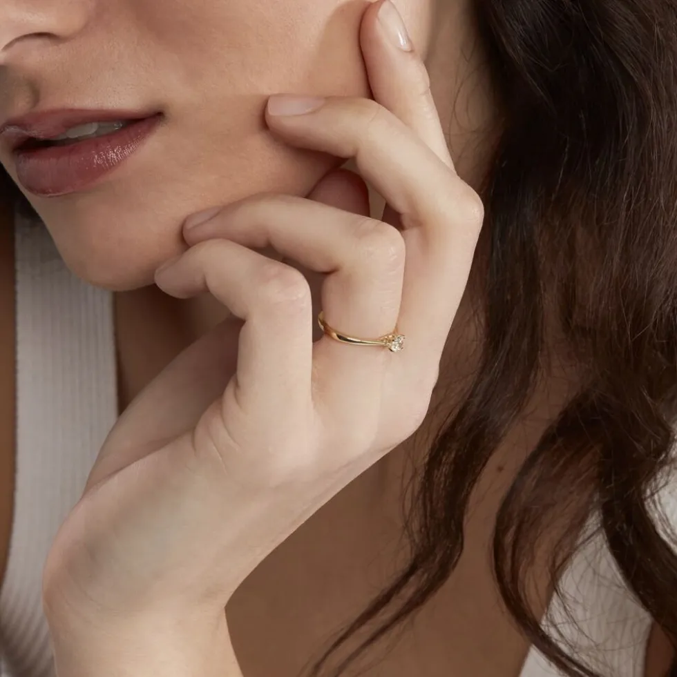 Bague Solitaire Or Jaune Solenia Diamant