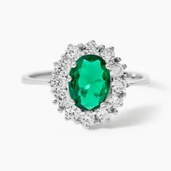 Bague Solitaire Perez Argent Blanc Oxyde De Zirconium