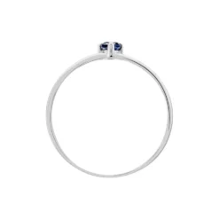 Bague Solitaire Pluie D'Eclat Or Blanc Saphir