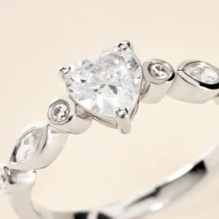 Bague Solitaire Sagan Argent Blanc Oxyde De Zirconium